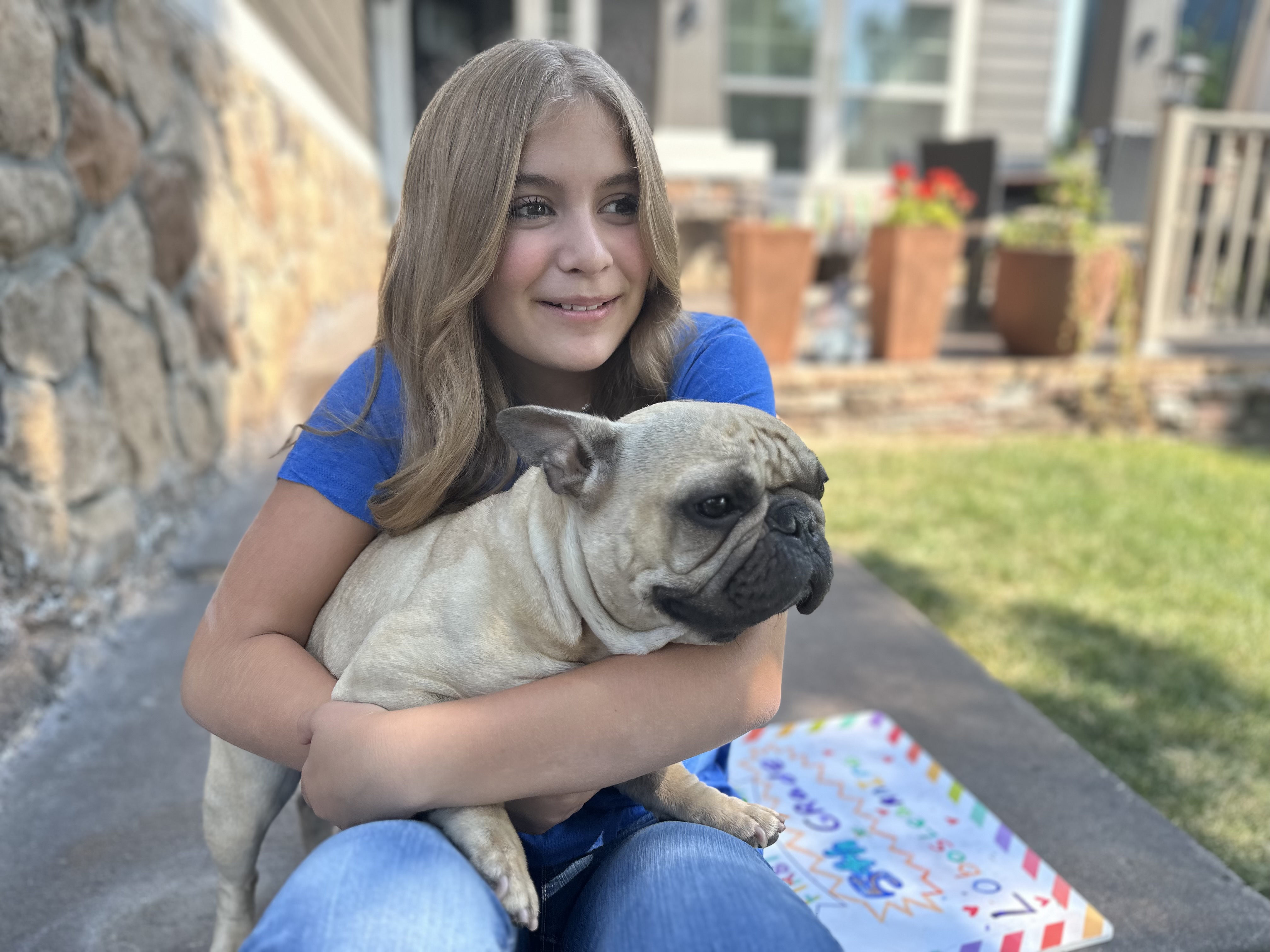 Annisa with French Bulldog
